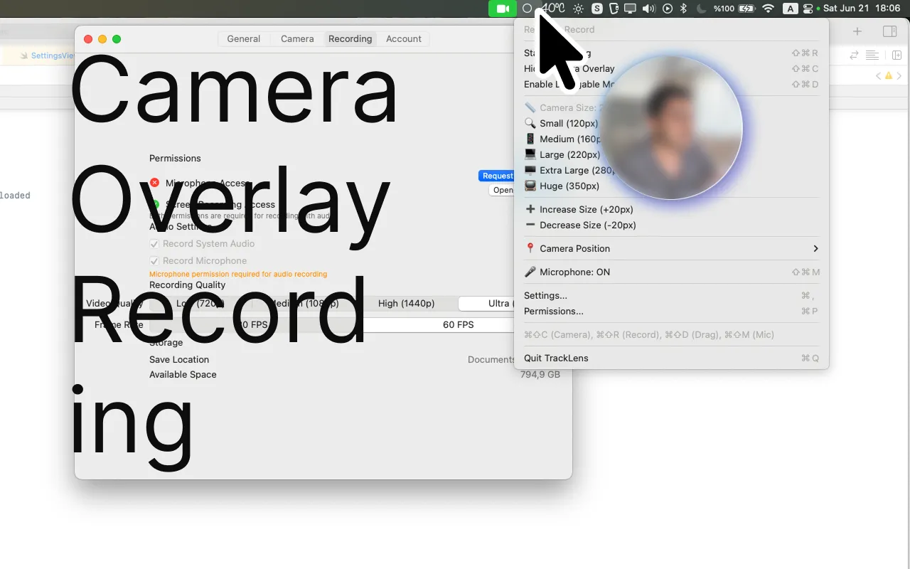 TrackLens - Facecam Recorder screenshot 4