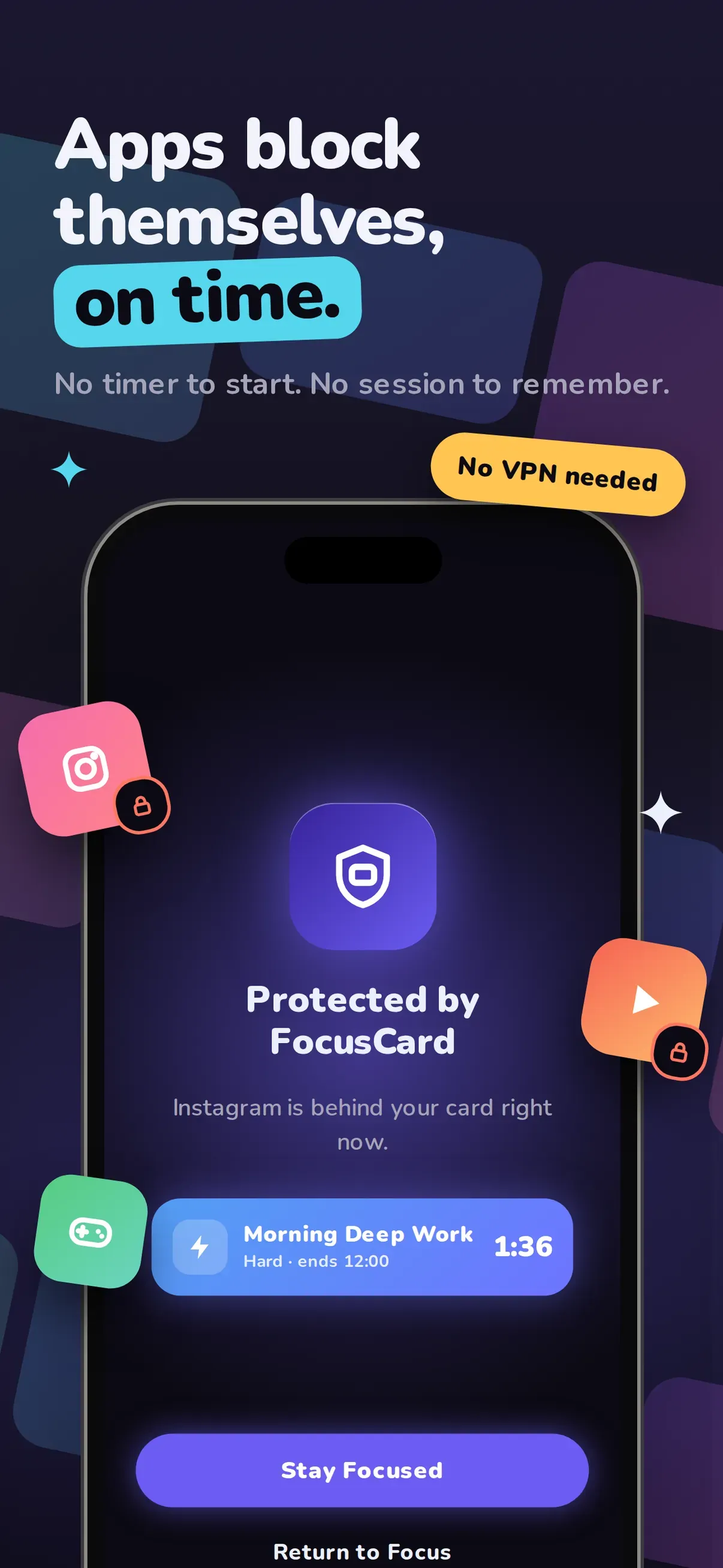 FocusCard: Screen Time Block screenshot 2