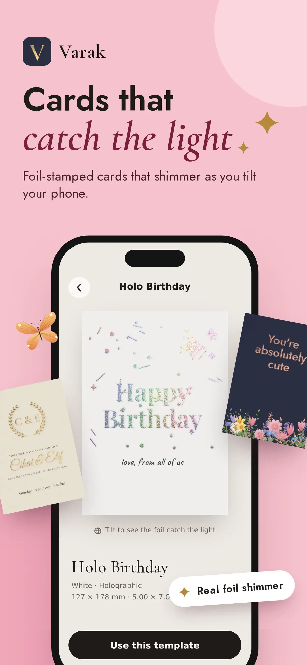 Varak: Foil Invitation Maker screenshot 1