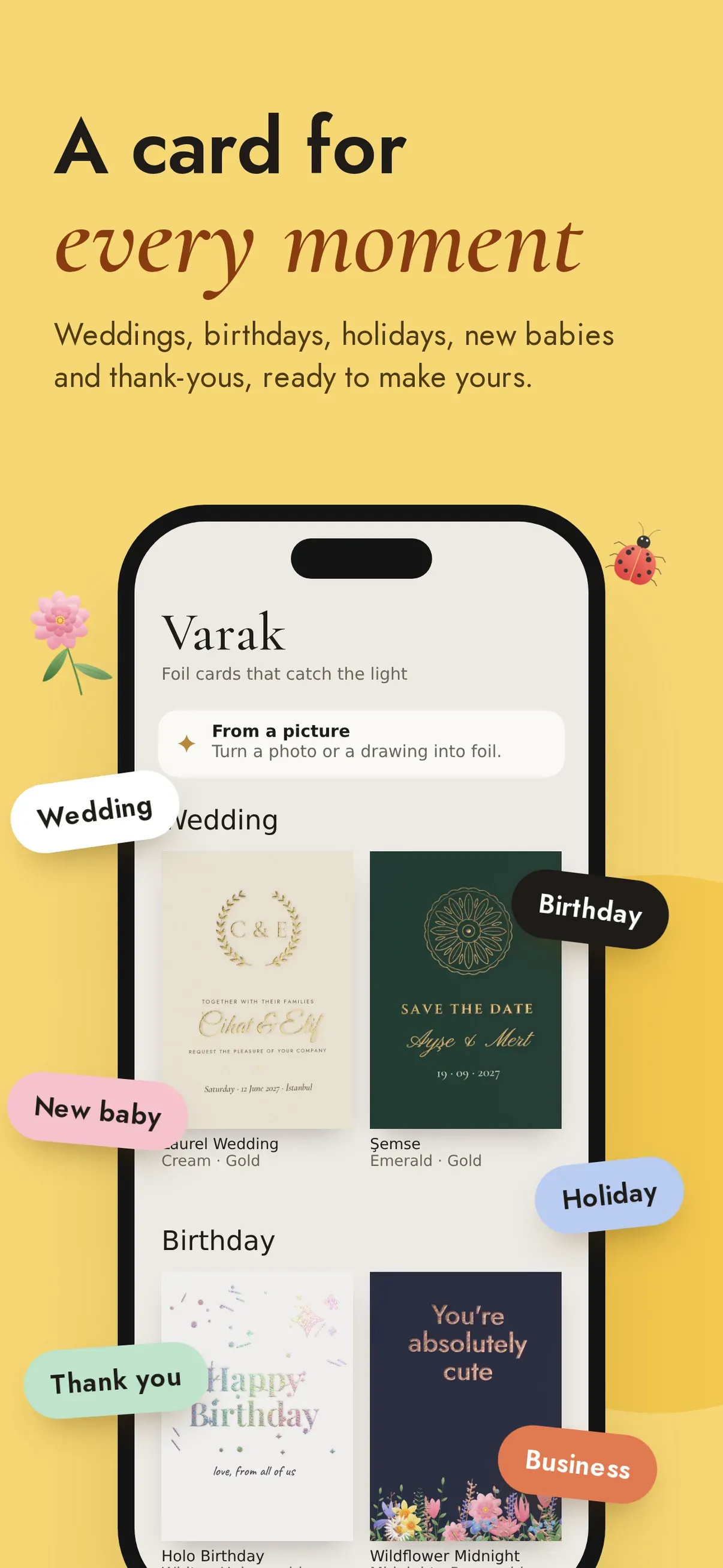 Varak: Foil Invitation Maker screenshot 3