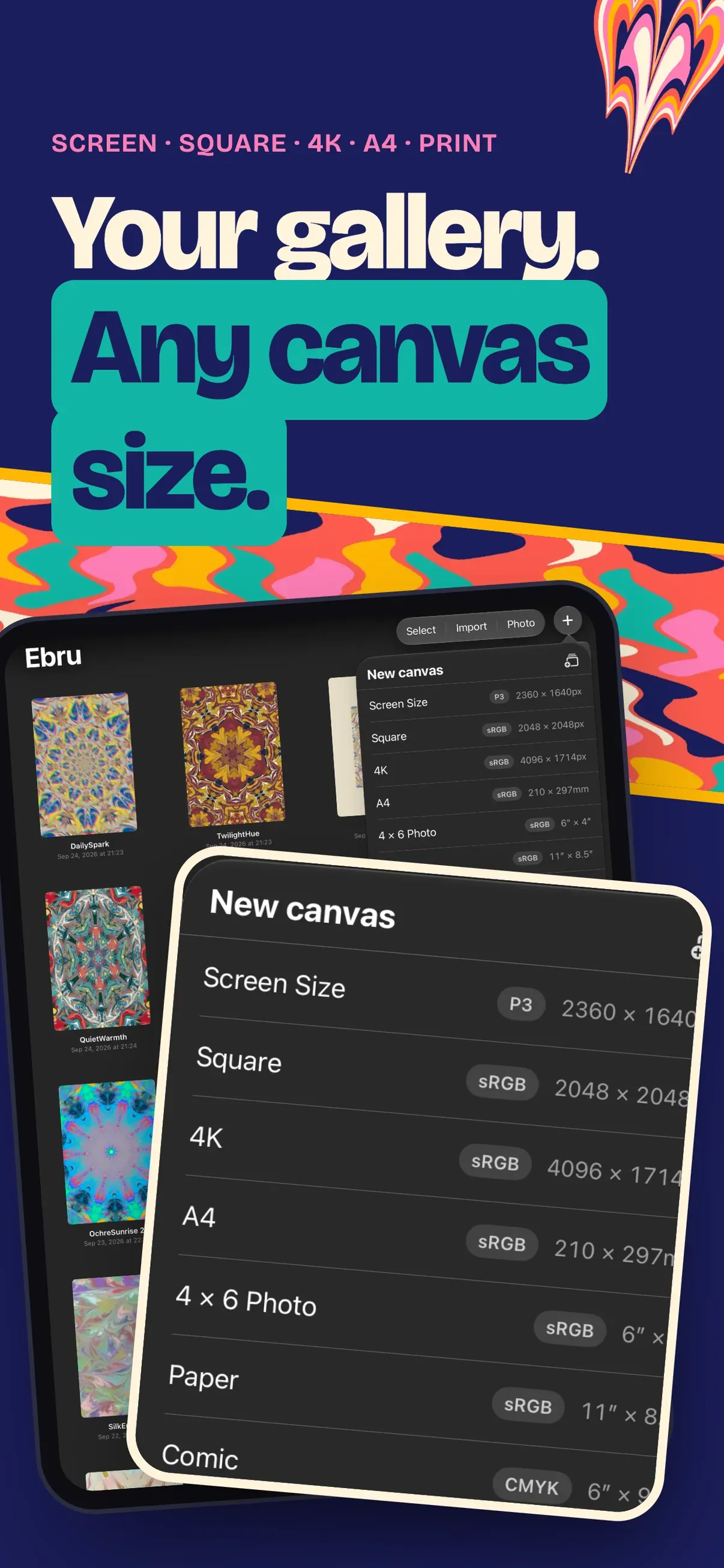 Ebru: Water & Paper Marbling screenshot 10