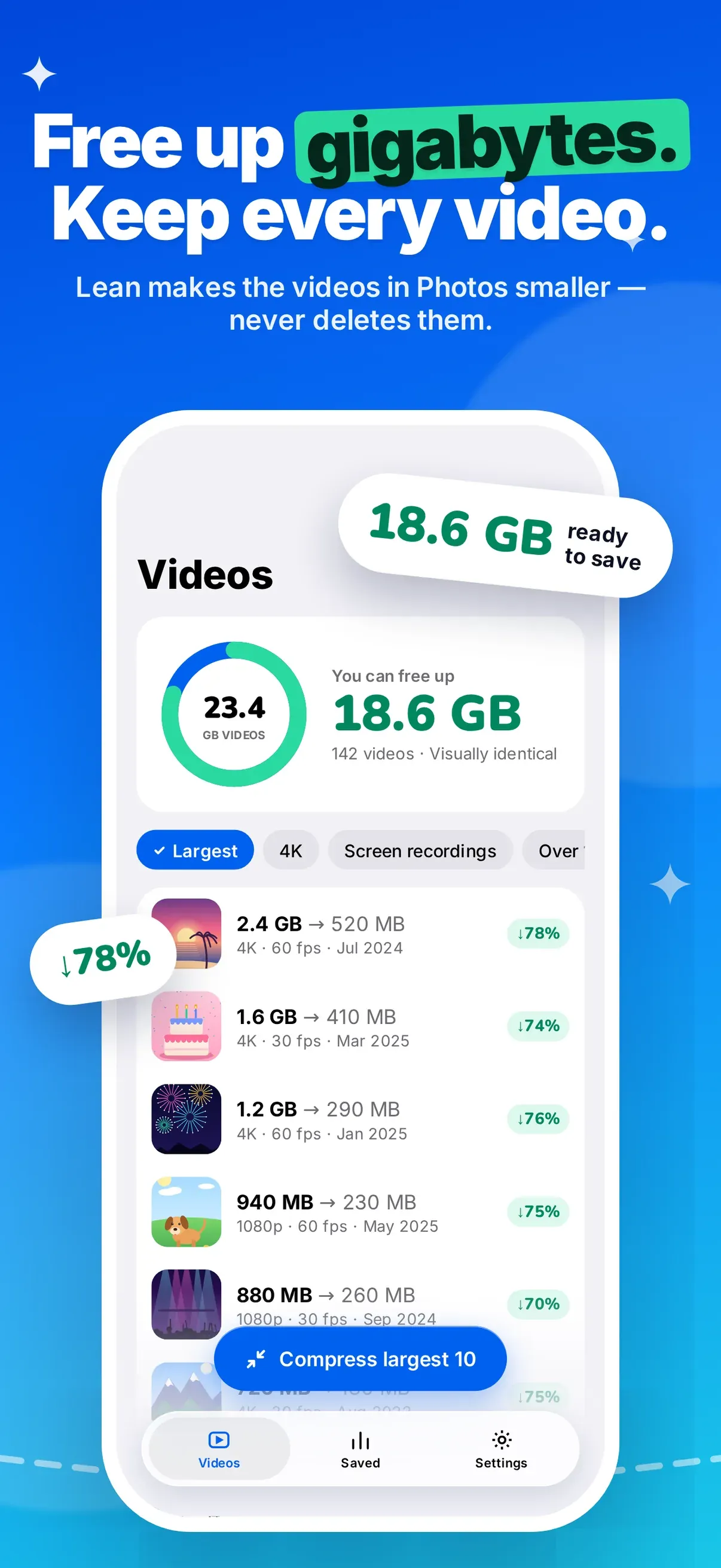 Lean: Video Compressor screenshot 1