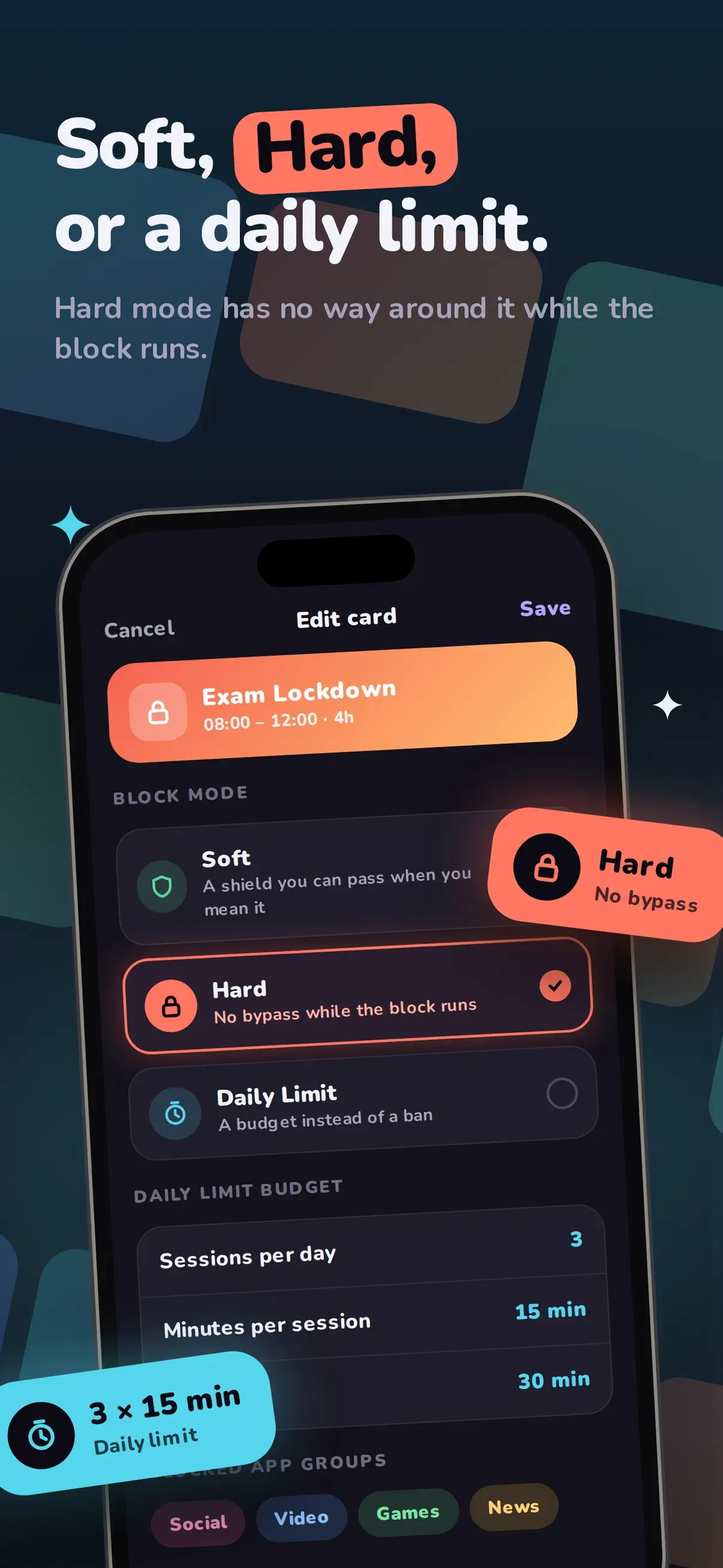 FocusCard: Screen Time Block screenshot 3
