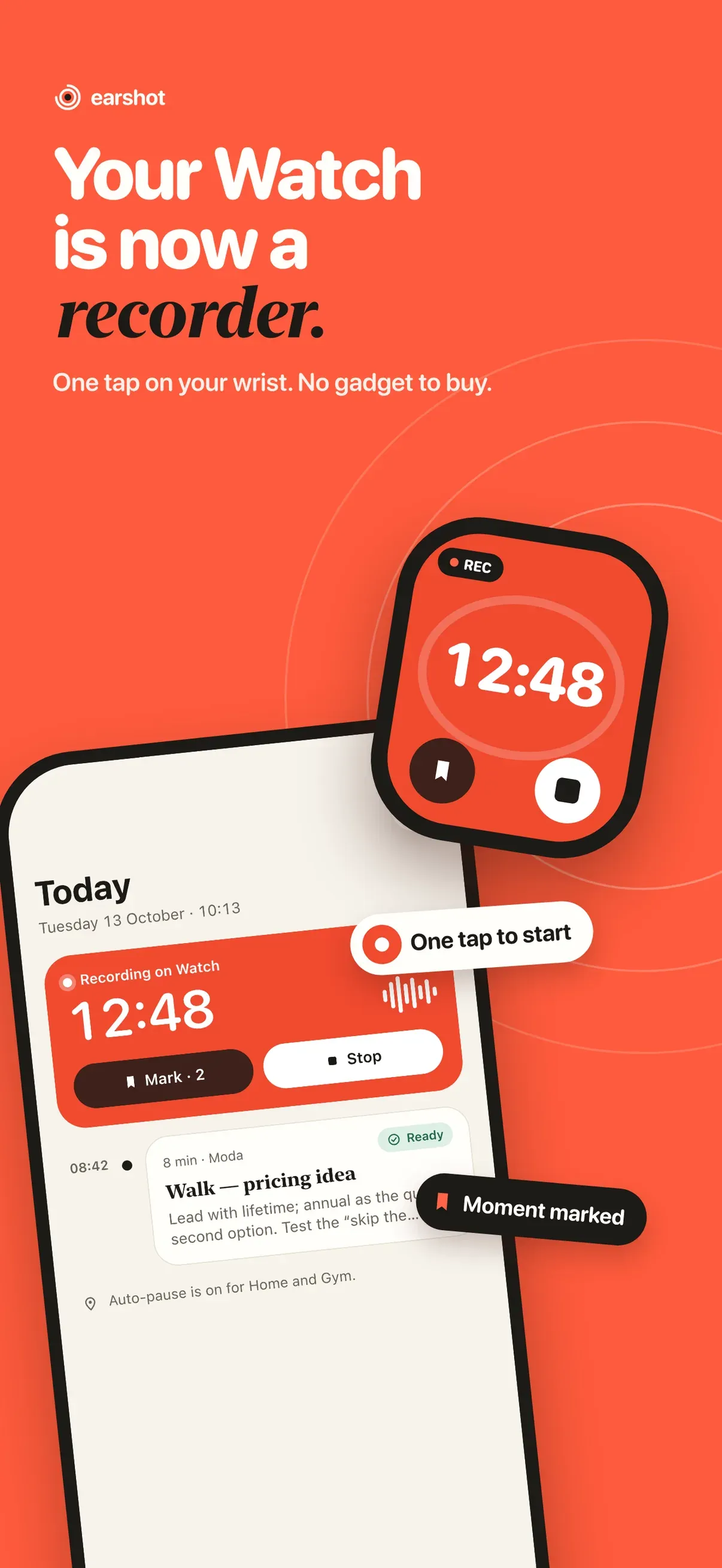 Earshot: AI Voice Recorder screenshot 1