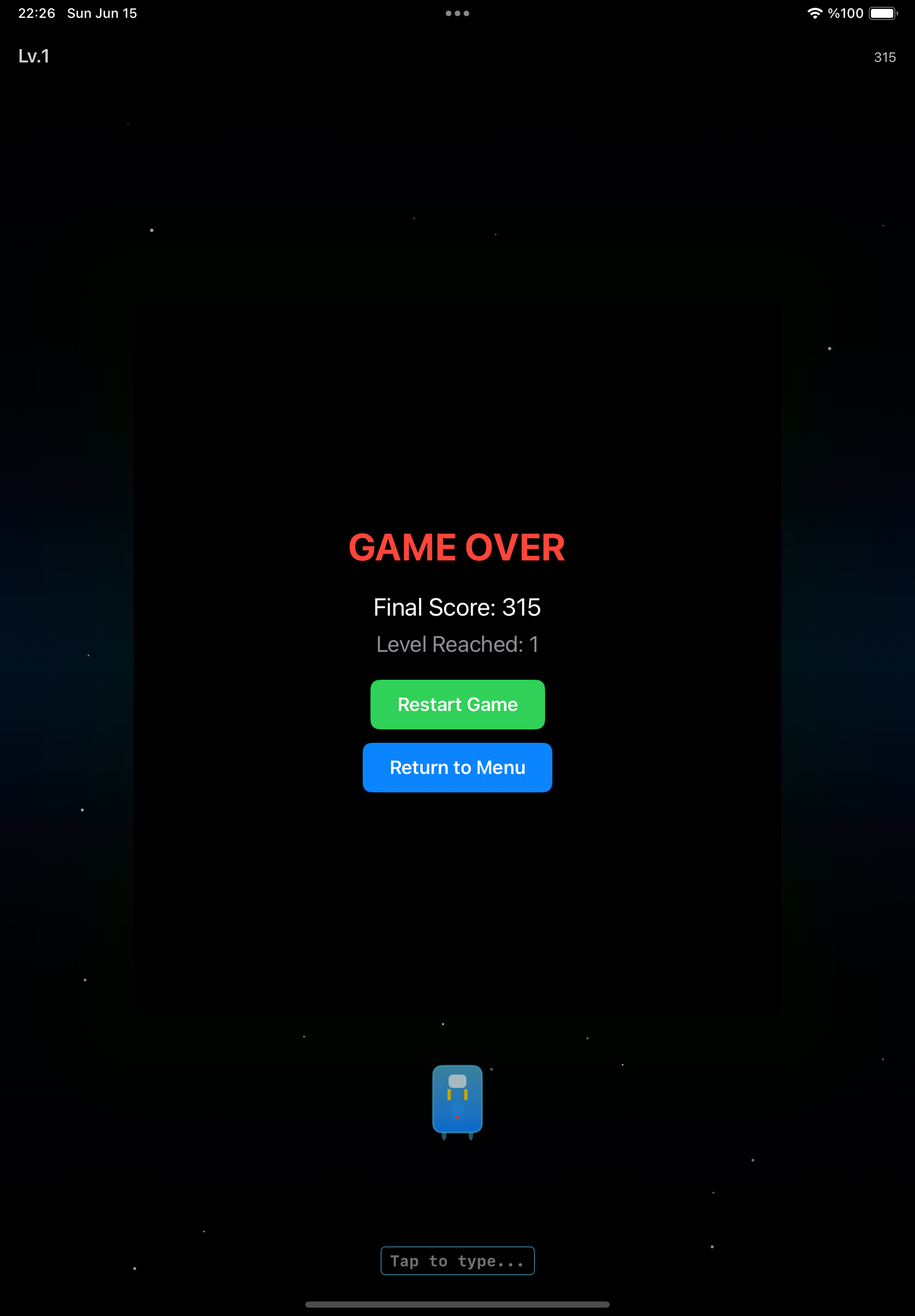 StarType screenshot 3 - StarType spaceship controls and typing interface StarType spaceship controls and typing interface